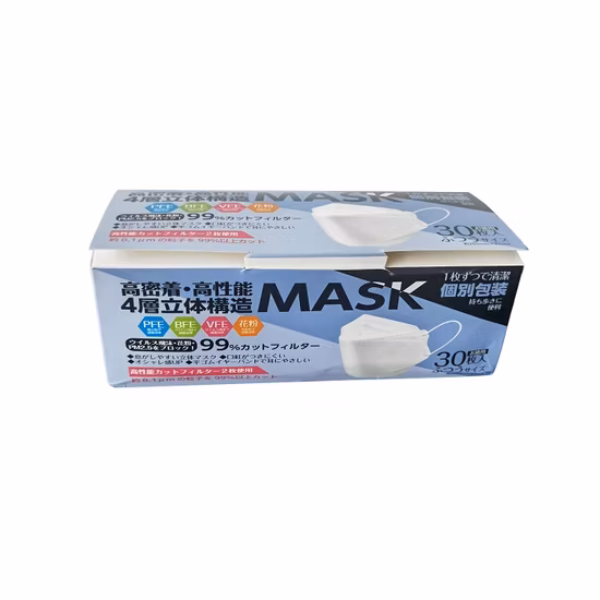 Masque Kf94 à structure 3D emballé individuellement pour masque facial Kf94 en forme de poisson adulte en Corée