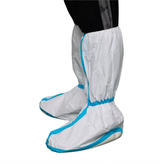 Prix ​​bon marché couvre-bottes imperméable à l'eau longue couvre-chaussures jetable en plastique PE couvre-bottes
