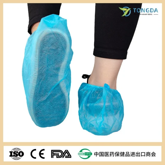 L'usine fournit directement une grande qualité de couvre-chaussures médicaux jetables antidérapants PP PE CPE