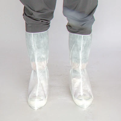 Couvre-chaussures jetables fabriqués à la main/couvre-bottes en tissu jetable non tissé PP antipoussière et antistatique